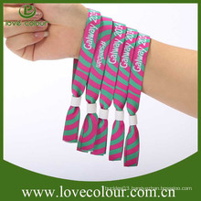 High quality free sample woven wristbands with plastic beads